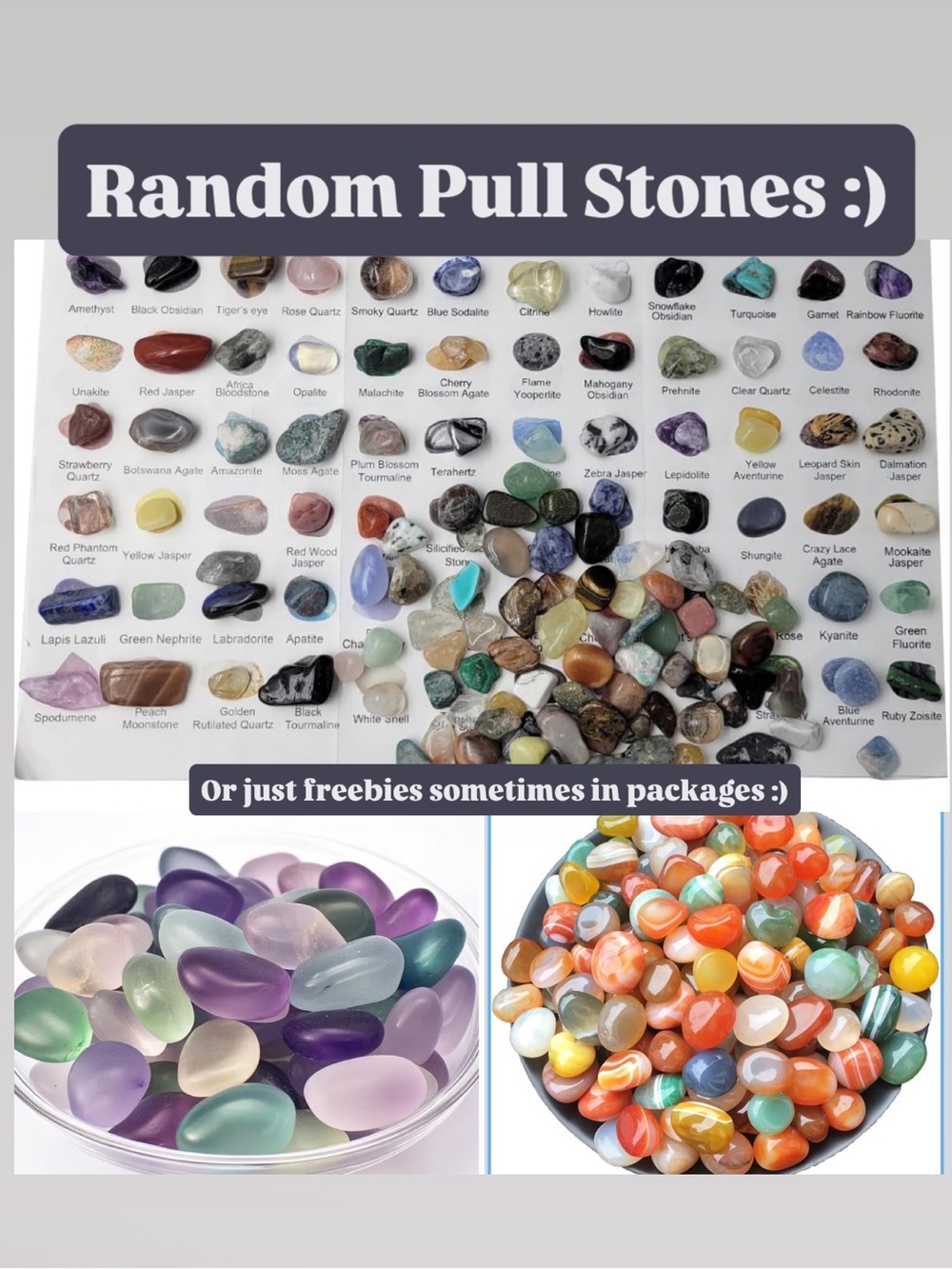 5 Mini Stones - Multicolor pulled @random for you ✨✌️🫶 🤲🎁